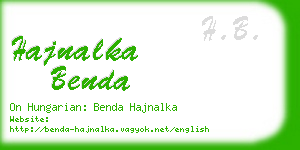 hajnalka benda business card